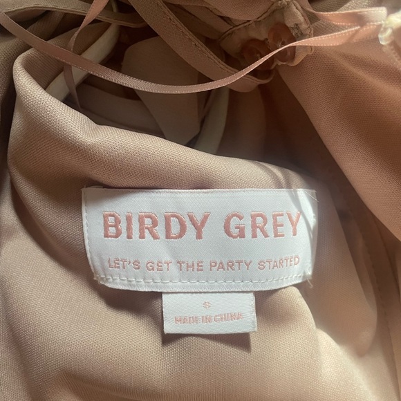 Birdy Grey Mira Convertible Dress / size small / chiffon taupe - Picture 4 of 5